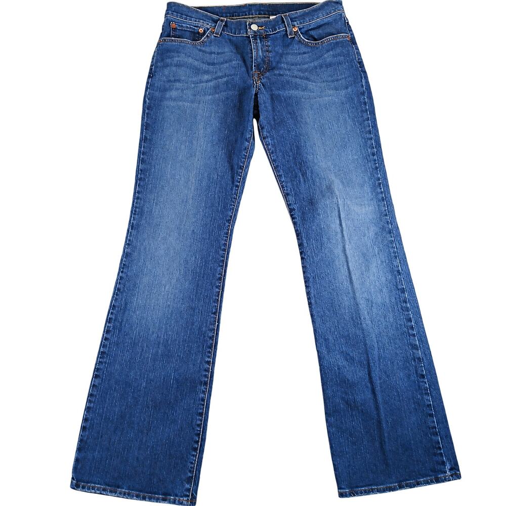 Lucky Brand Dungarees Womens 10/30 Mid Rise Flare Jeans Dark Wash 31” Inseam